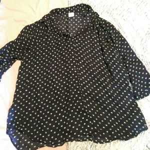 Cabi Martini Oversized Polka Dot Blouse